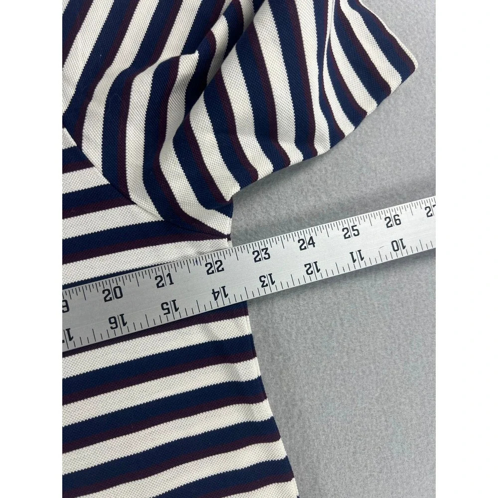 Vintage 90s Polo Ralph Lauren Golf Fit Maroon/Navy/White Striped Mens Size M